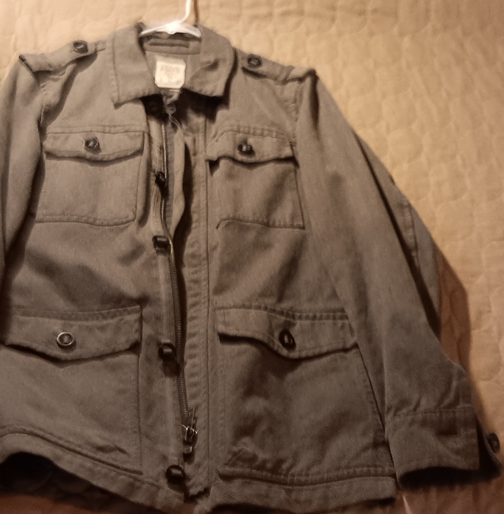 Fossil Gray Pea Coat for Men